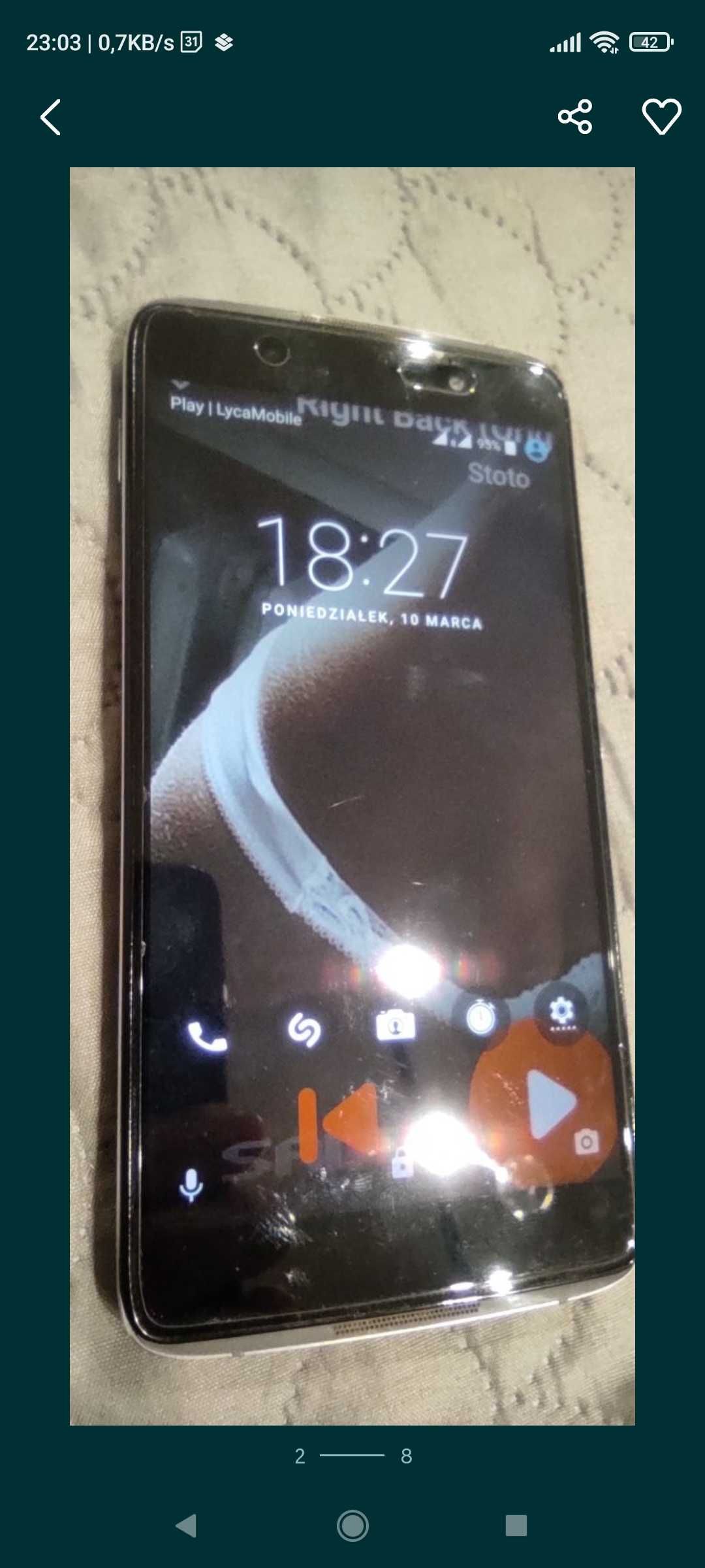 Alcatel Idol 4 + okulary VR komplet smartfon telefon sprawny