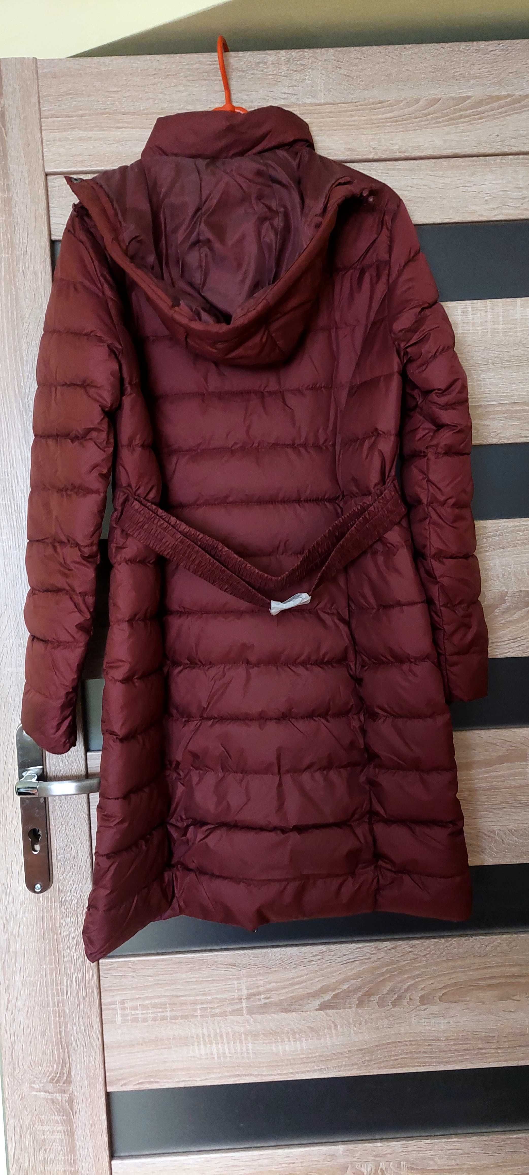 kurtka damska M/L 40 nowa długa bordowa lidl