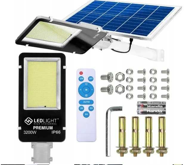 Latarnia Solarna 3200w Lampa Ogrodowa Na Słup Mocna Panel Duża Nowa