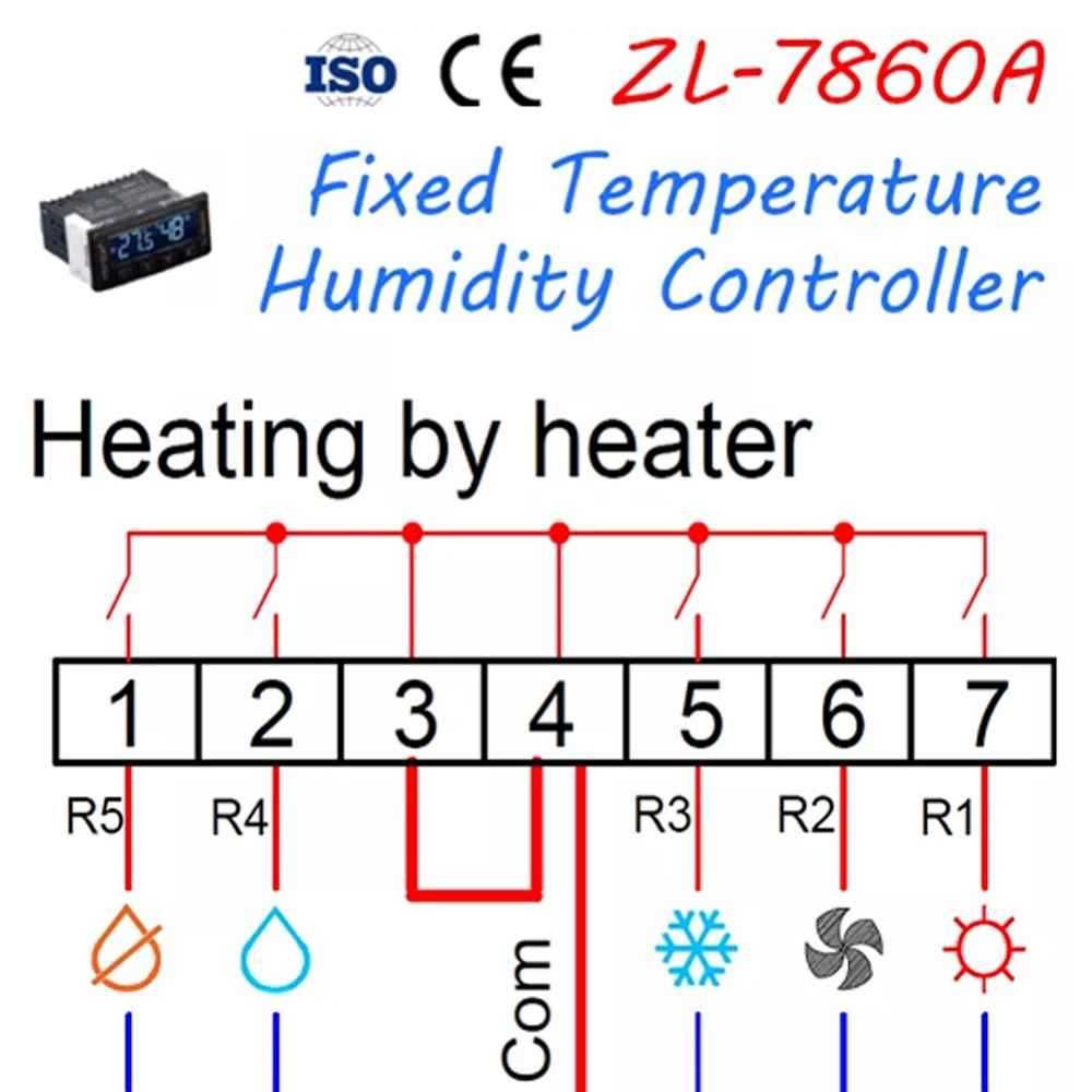 Контроллер температури, вологості для кліматичної камери zl-7860a