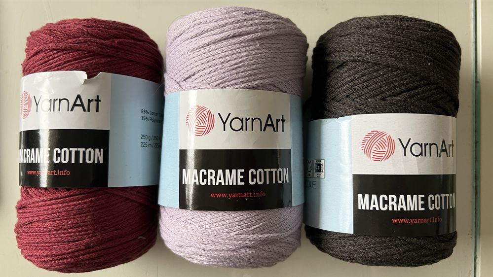 Macrame cotton YarnArt sznurek 2mm 4 sztuki