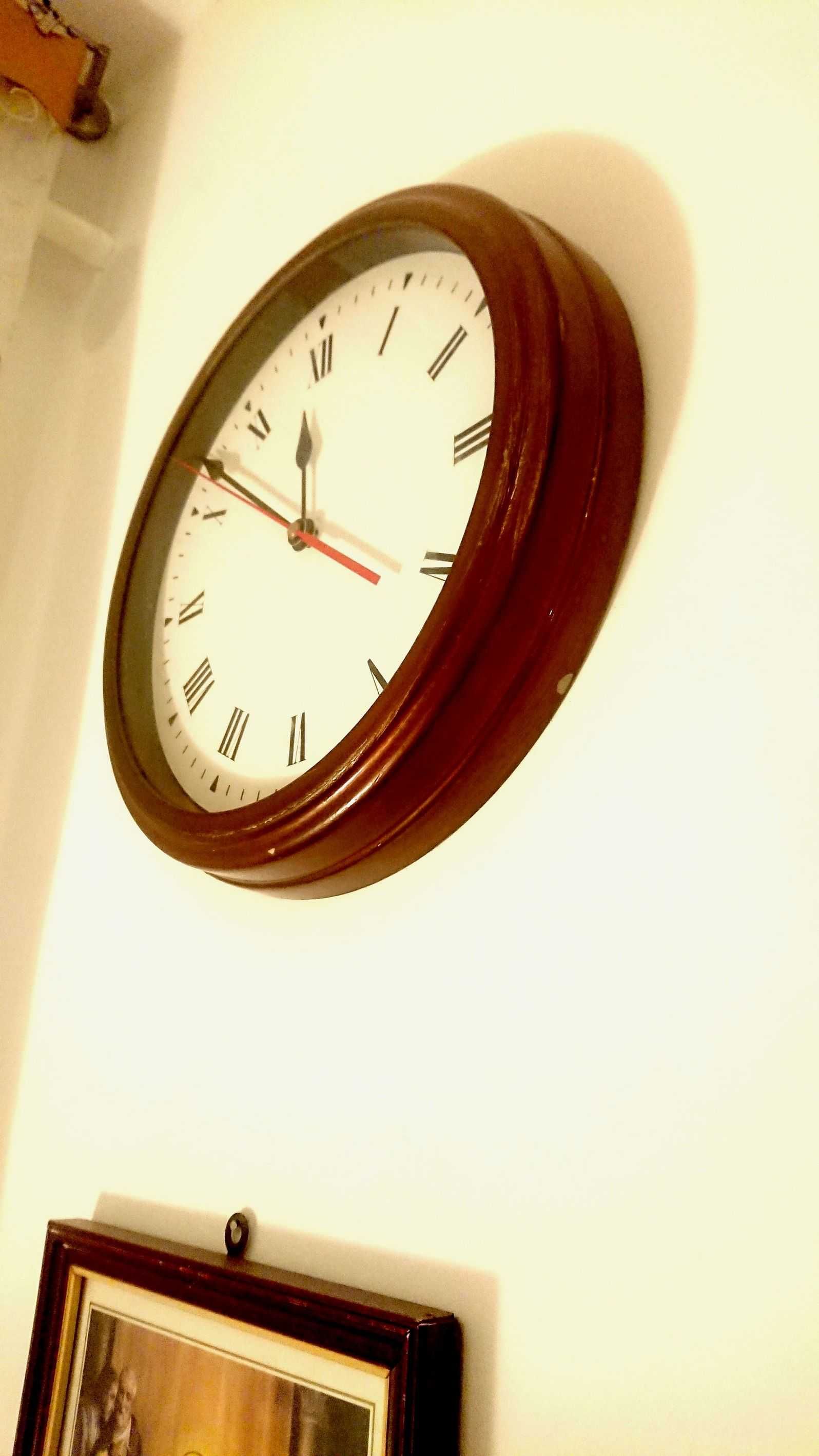 Zegar ścienny płynący Cichy Szkło Retro Old School Vintage Second 30cm