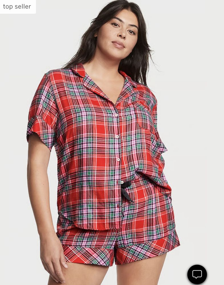 Піжама Victoria's Secret Flannel Short Pajama Set