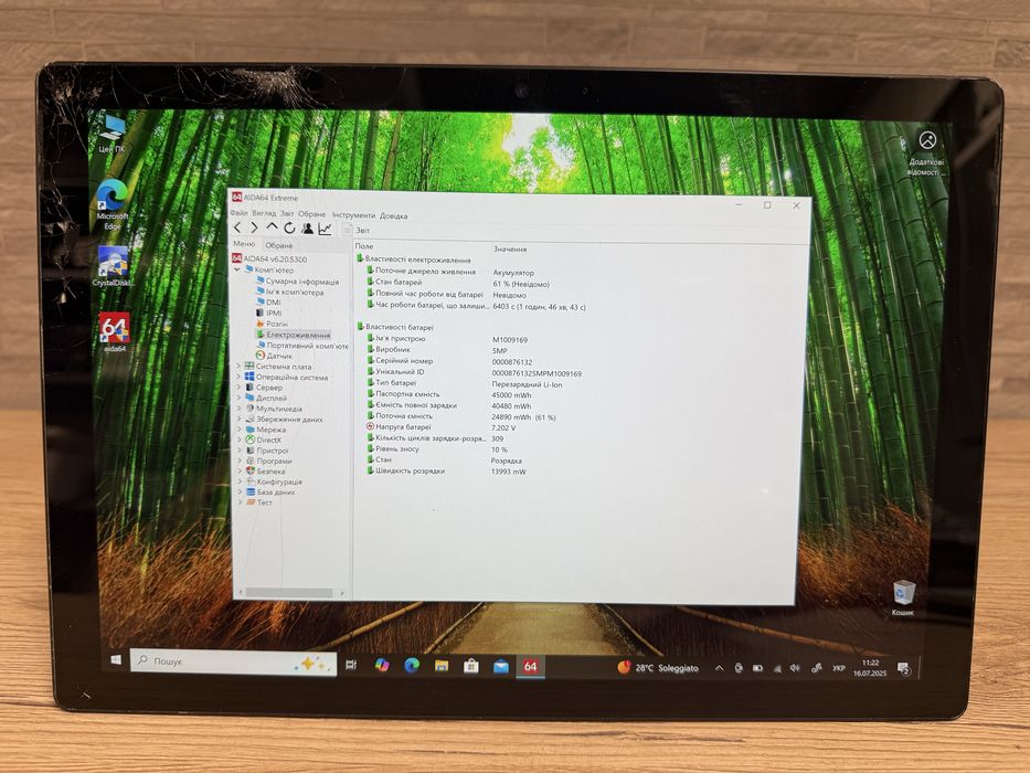 Плата,материнка,surface pro 6 intel i5-8350U/8gb/256gb/на запчастини