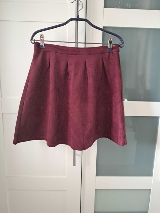 Bordowa spódnica mini  r. 38