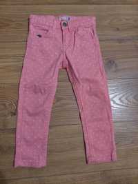 Spodnie jeansowe dla dziewczynki różowe w kropki rozmiar 98 Cool Club