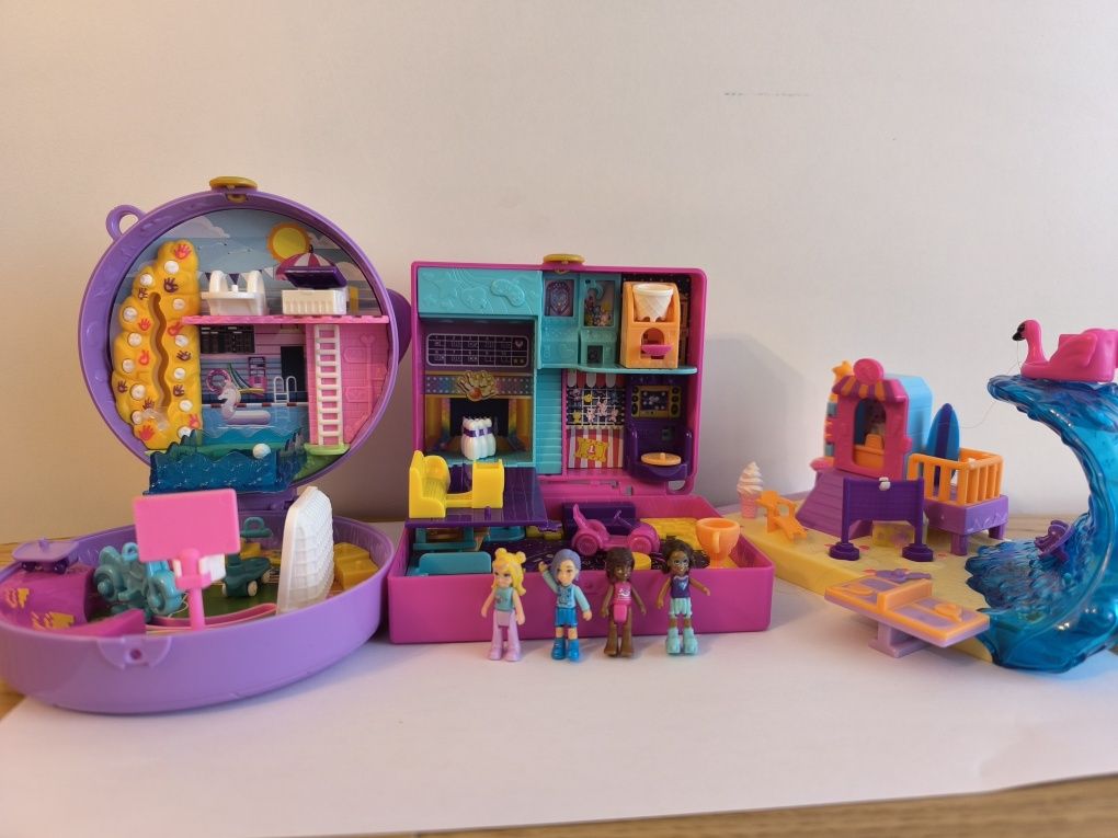 Wieczór gier, zestaw piłkarski, słoneczna plaża Polly Pocket