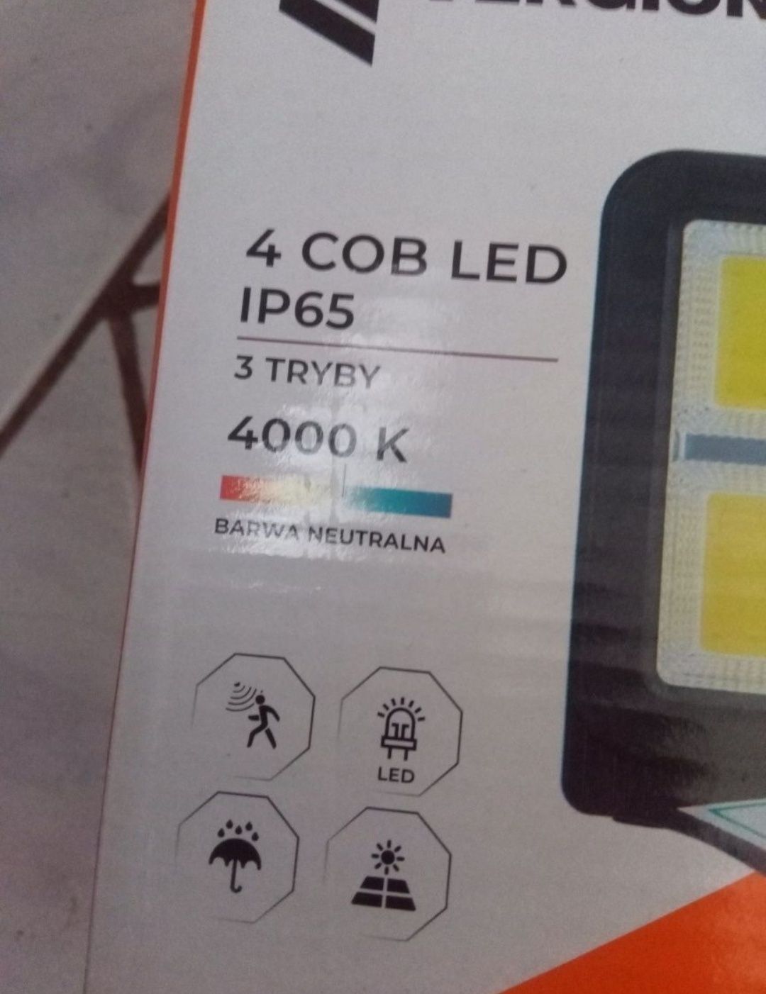 Lampa solarna Led panel oświetlenie 100led 128led solar czujnik ruchu