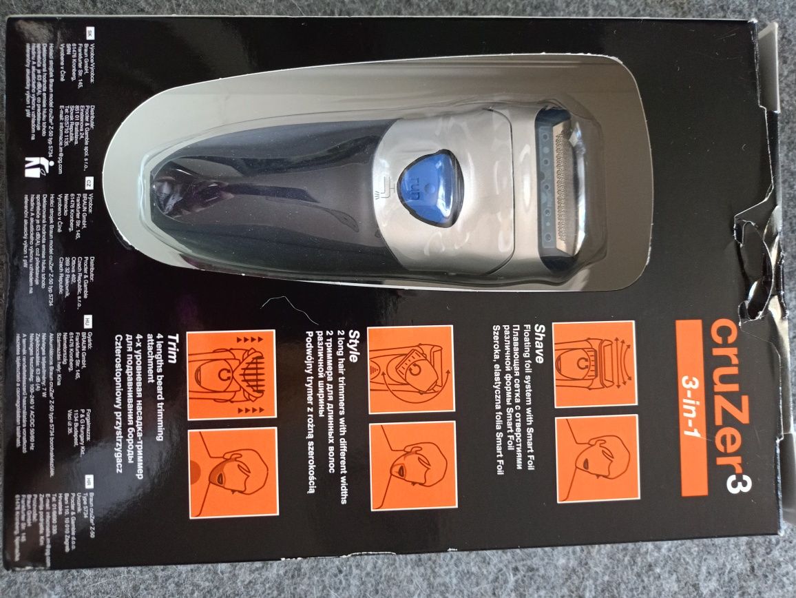 Braun CruZer3 Maszynka do włosów/ Golarka 3 w 1