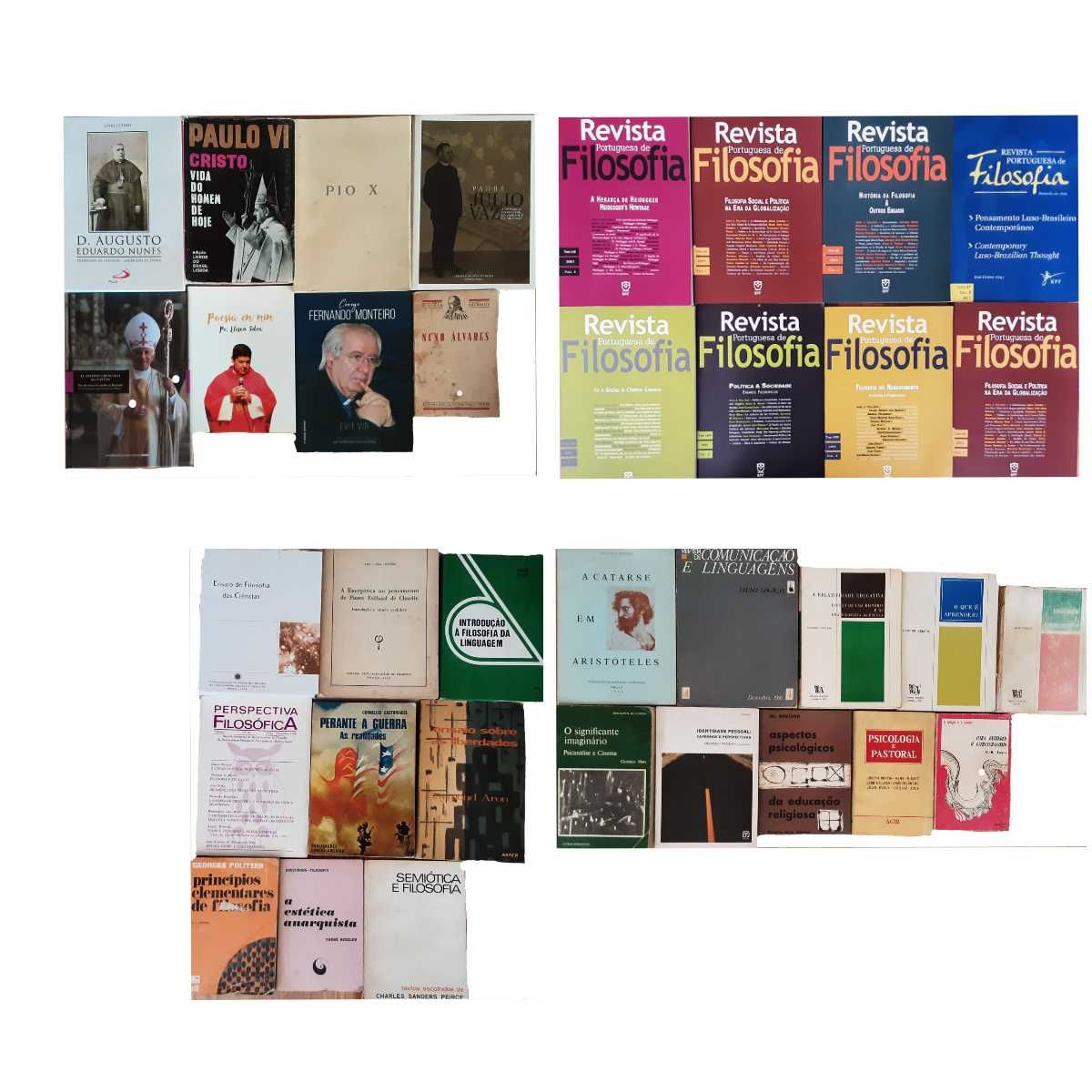 Vários livros de filosofia e religião