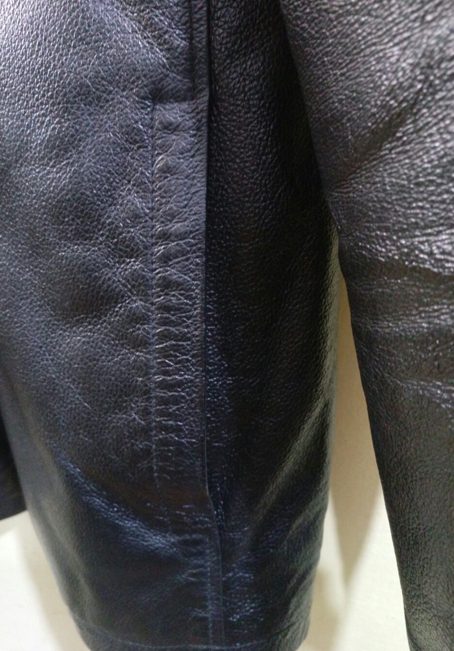 Оригинал черная мужская кожаная куртка Yves