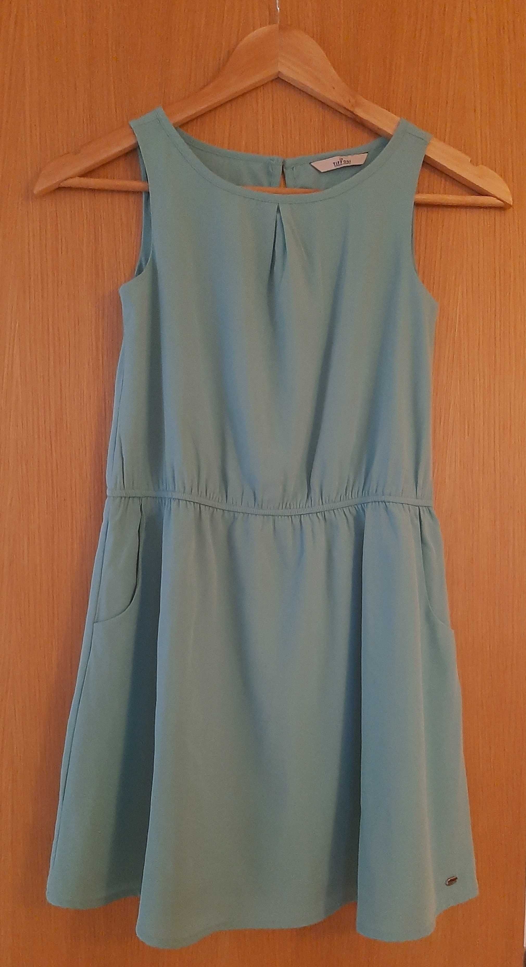 Vestido alças verde água - Tiffosi 9/10 anos (140 cm)