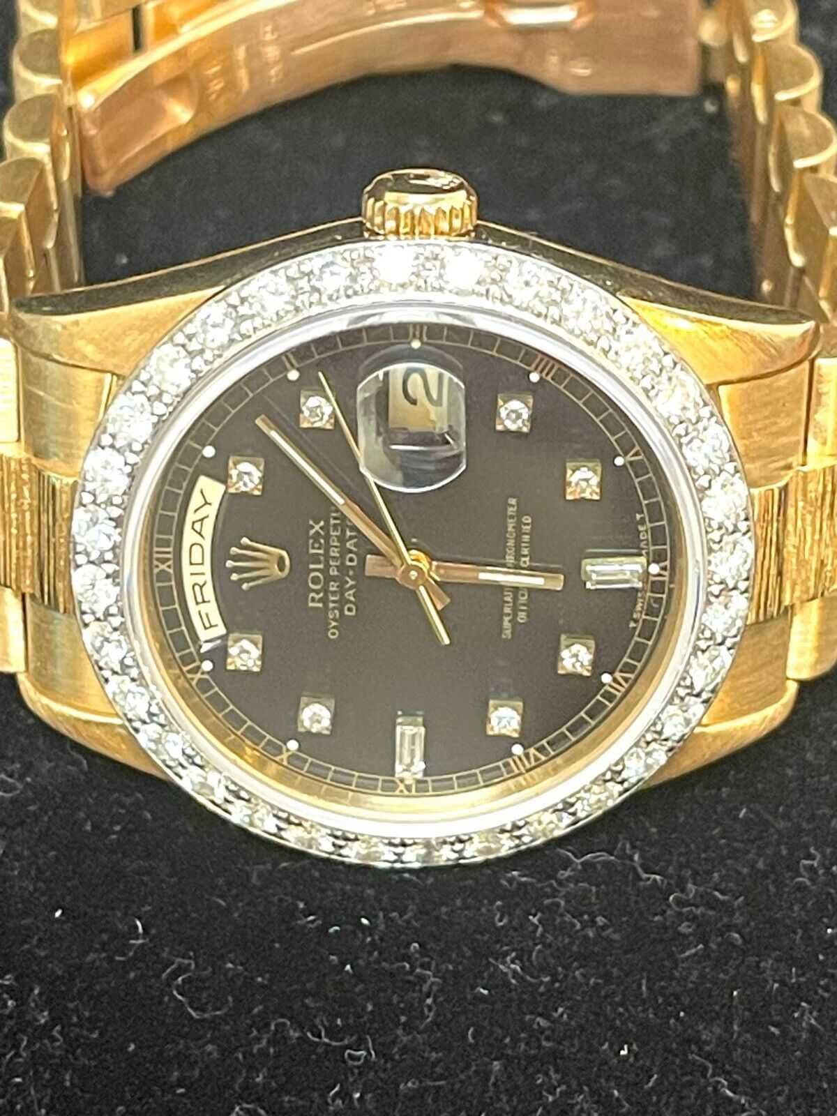 Rolex 36mm Day Date President Diamond Dial & Bezel