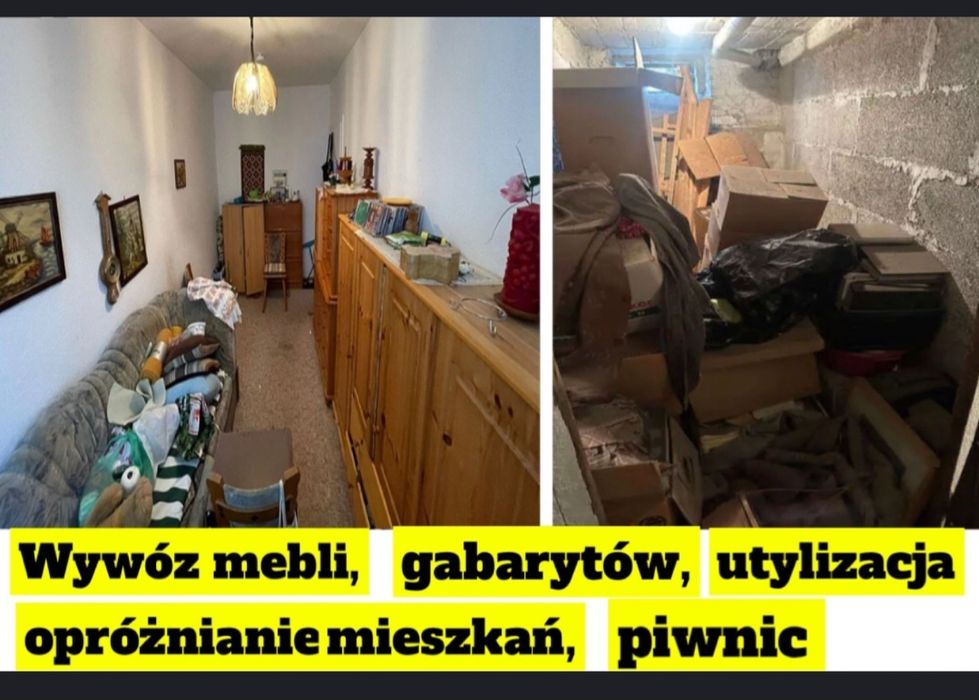 Wywóz mebli śmieci gruzu odpadów Opróżnianie Sprzątanie