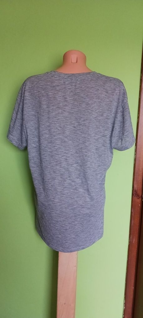 Szaro- granatowy tshirt w paski Samsoe Samsoe rozmXL