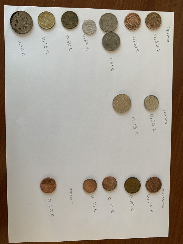 moedas de coleção europeias antigas