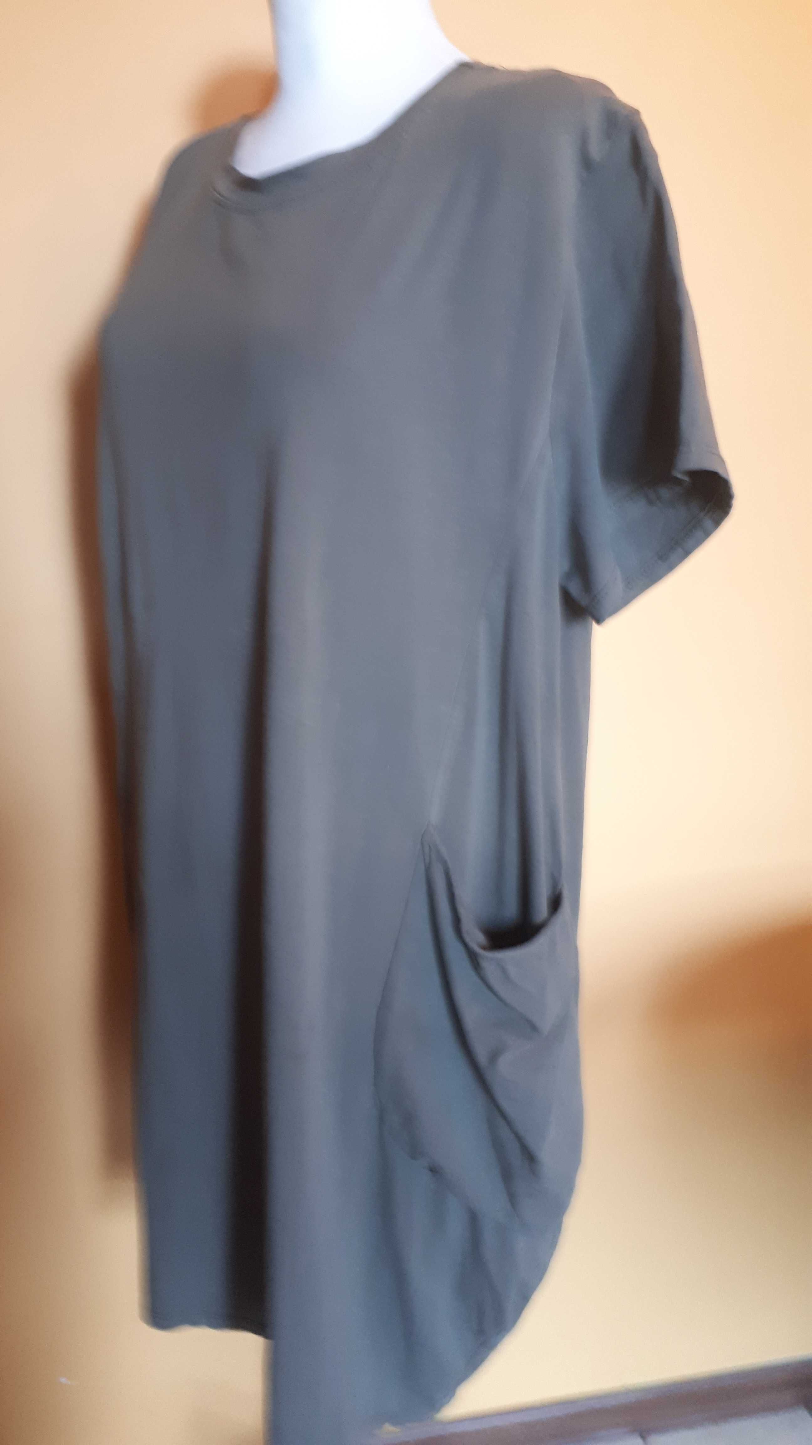 Sukienka bawełniana khaki rozmiar 50-52