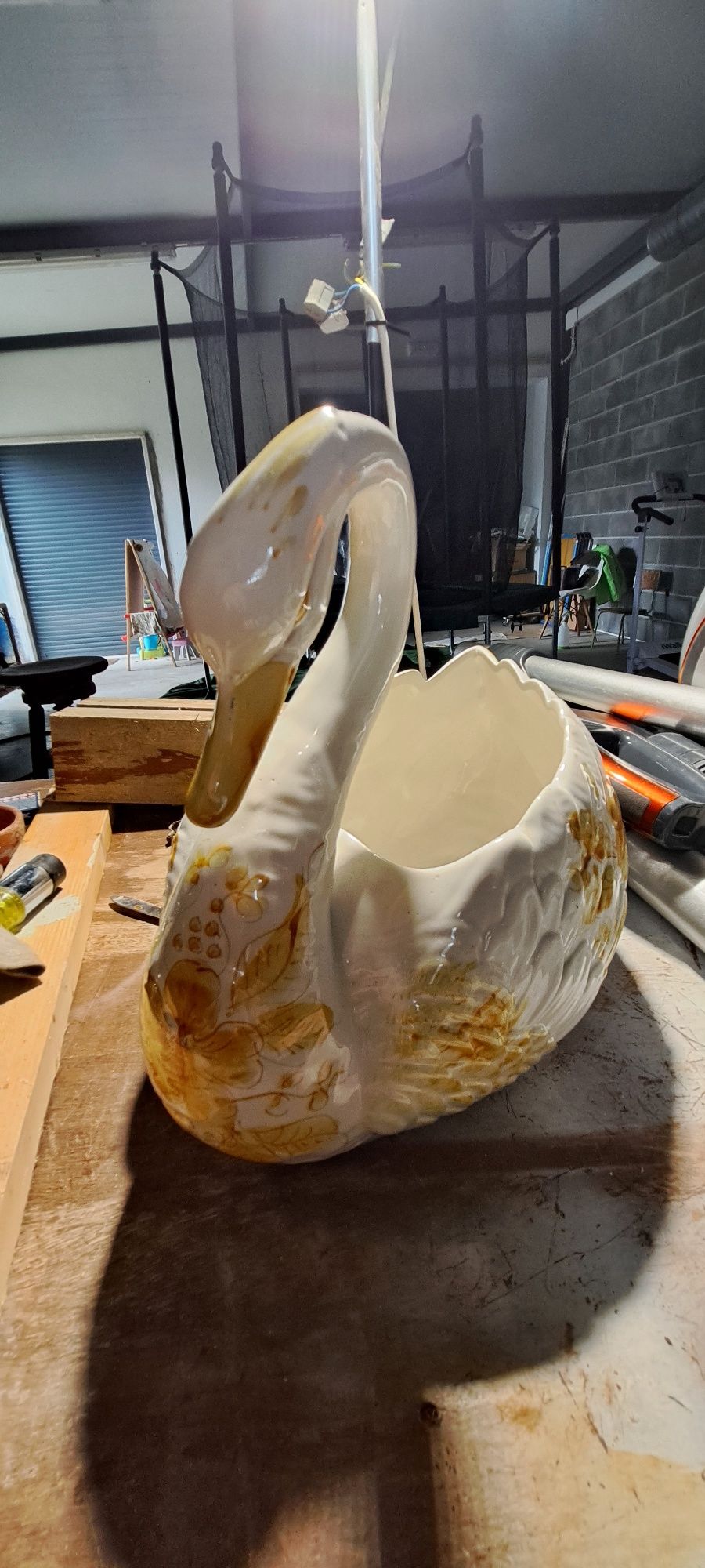 Ceramica em formato de cisne vintage Casa Pupo