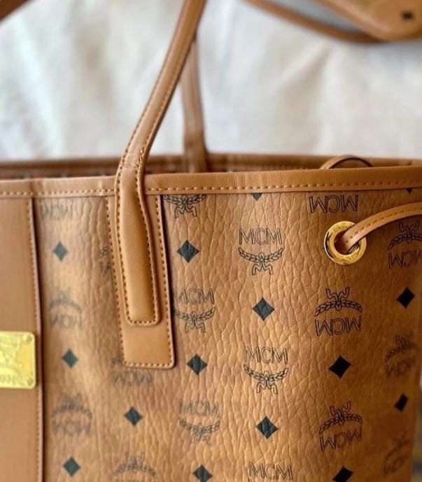 Torebka mcm shopper liz camel