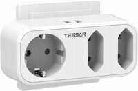 TESSAN TS-324 Listwa Zasilająca z 2 USB 5 w 1 biała