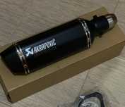 Прямоток мото глушитель Akrapovic 37 см глушитель наклейка труба новый