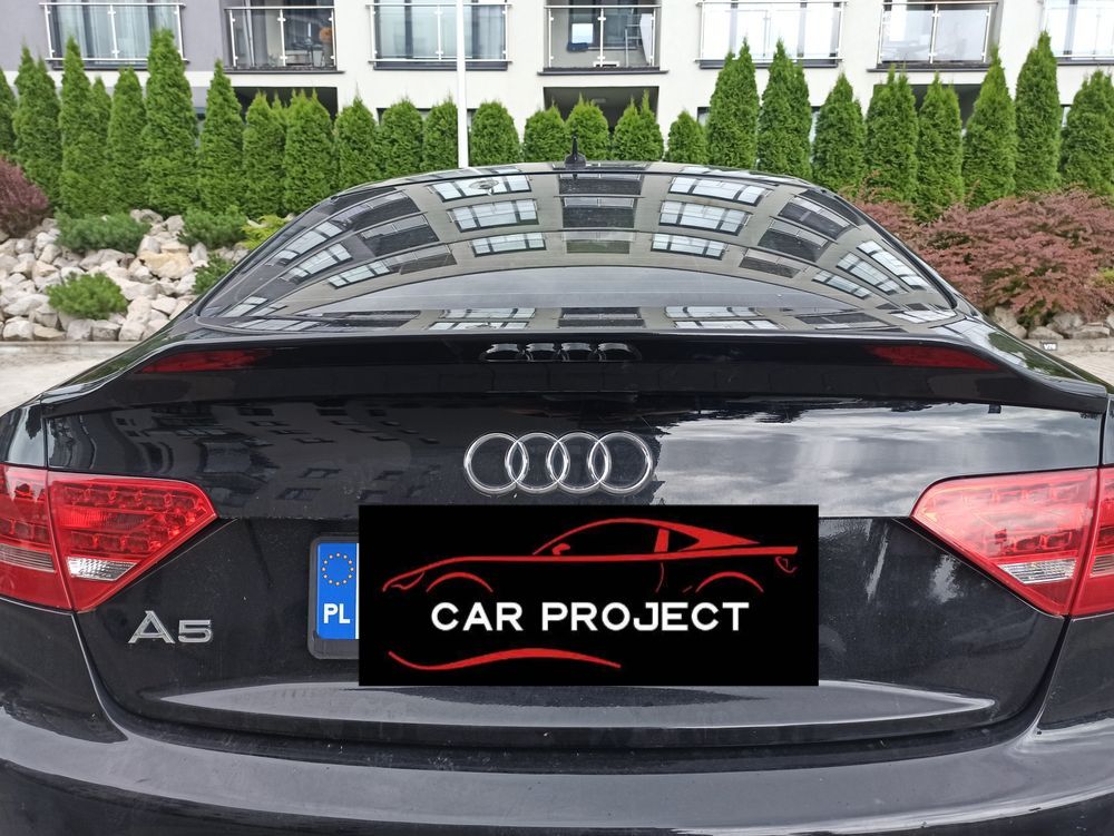 Audi A5 8T Coupe Lotka Dokładka Spoiler Czarny Połysk