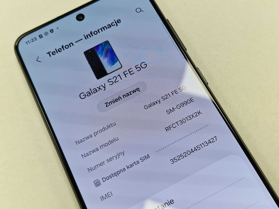 Samsung Galaxy S21 FE 5G 1 SIM/ 6GB/ 128GB/ Graphite/ Grade A + ładowa