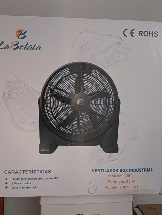 Ventilador 50cm diâmetro preta