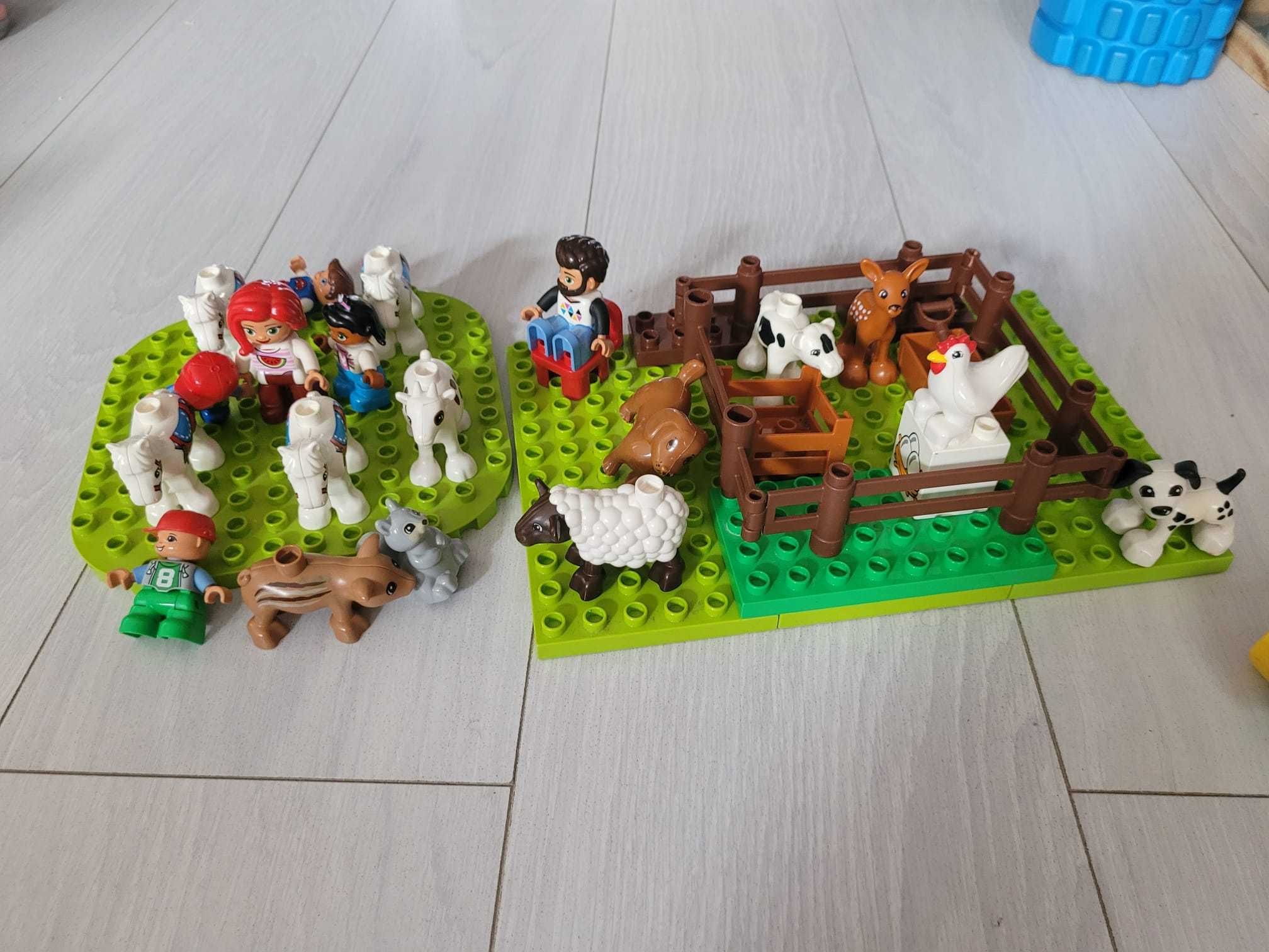 2 Zestawy klocków lego duplo wesołe miasteczko i moja pierwsza farma