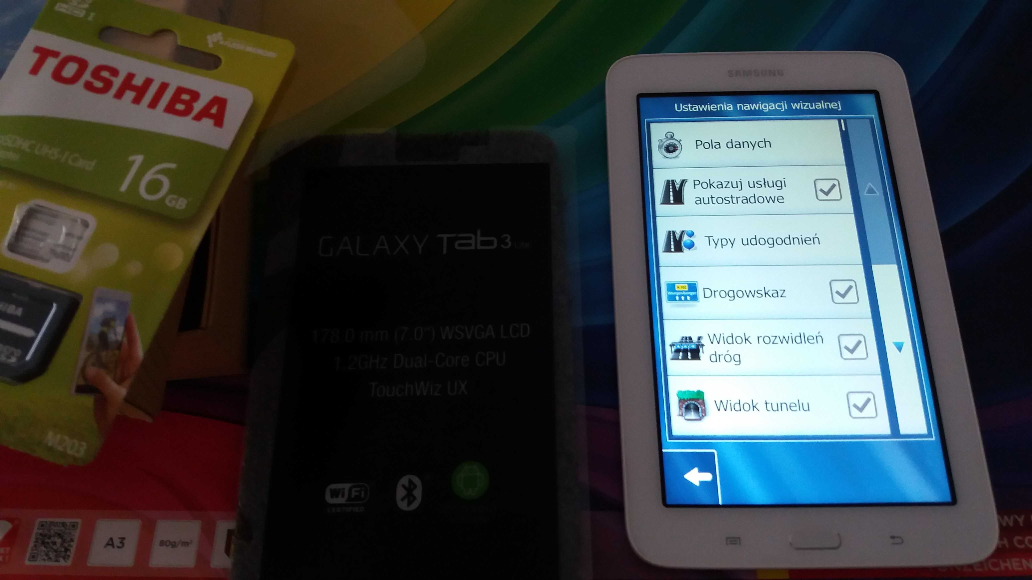 Tablet Samsung Tab3 z zadbany biały doskonały pod iGO