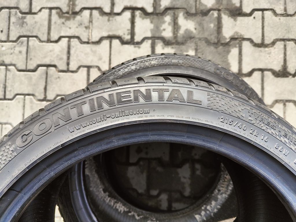 215/40/16 Continental Sport Contact 2