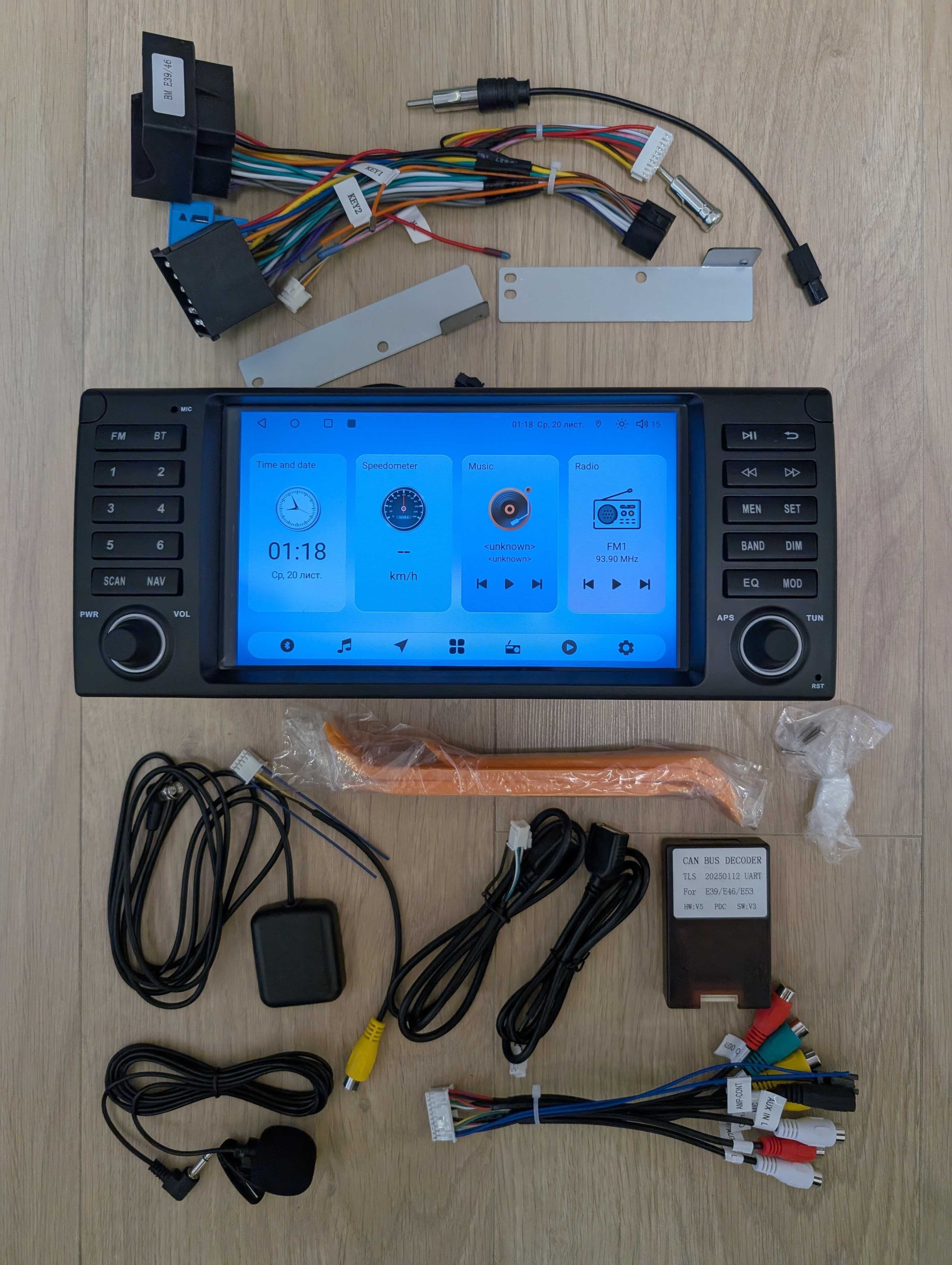 Магнітола 8" 4/64GB BMW 5 E39 1995-2003 E53 E38 CarPlay Android Auto