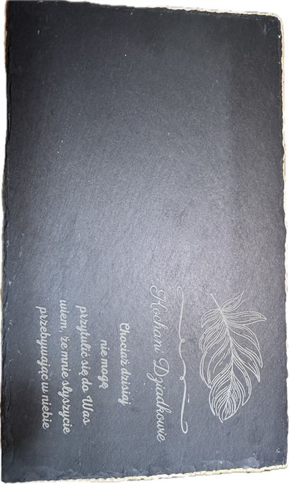 Podstawka pod znicze łupek grawer mozliwość personalizacji