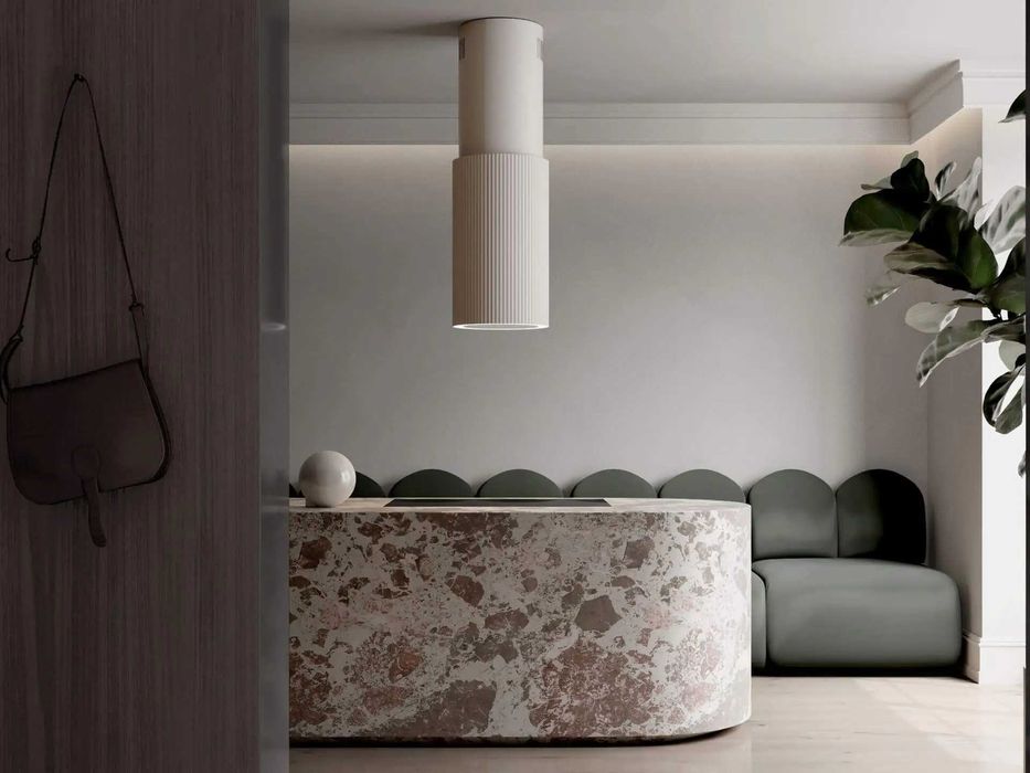 Okap wyspowy Ciarko Monogram kaszmir,  dostępny od ręki.