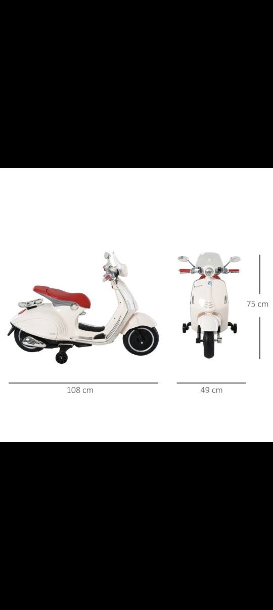 Vespa elétrica para crianças