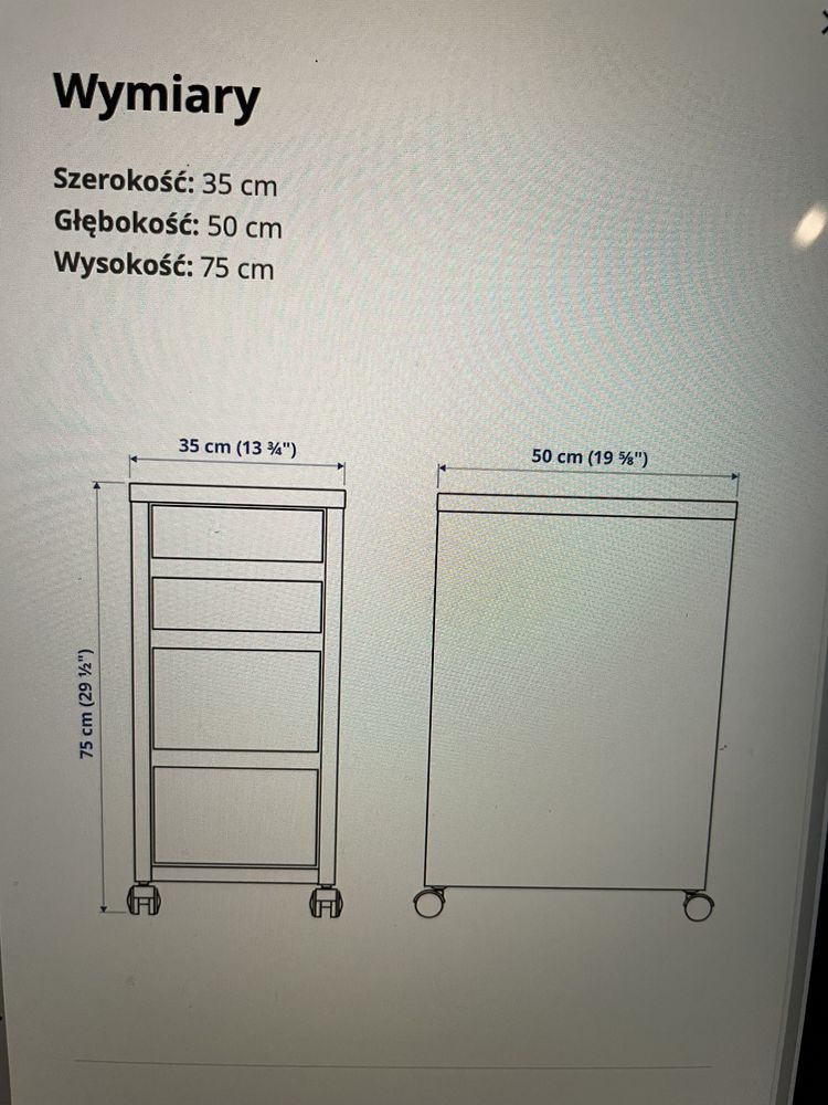 komoda na kolkach IKEA