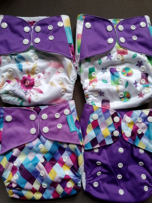 4  pieluszki  wielorazowe kieszonki Happy Flute one size