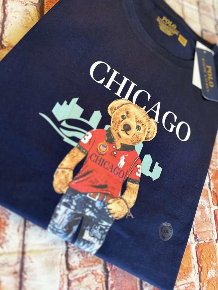 Футболка chicago ralph lauren blue L, XL, XXL