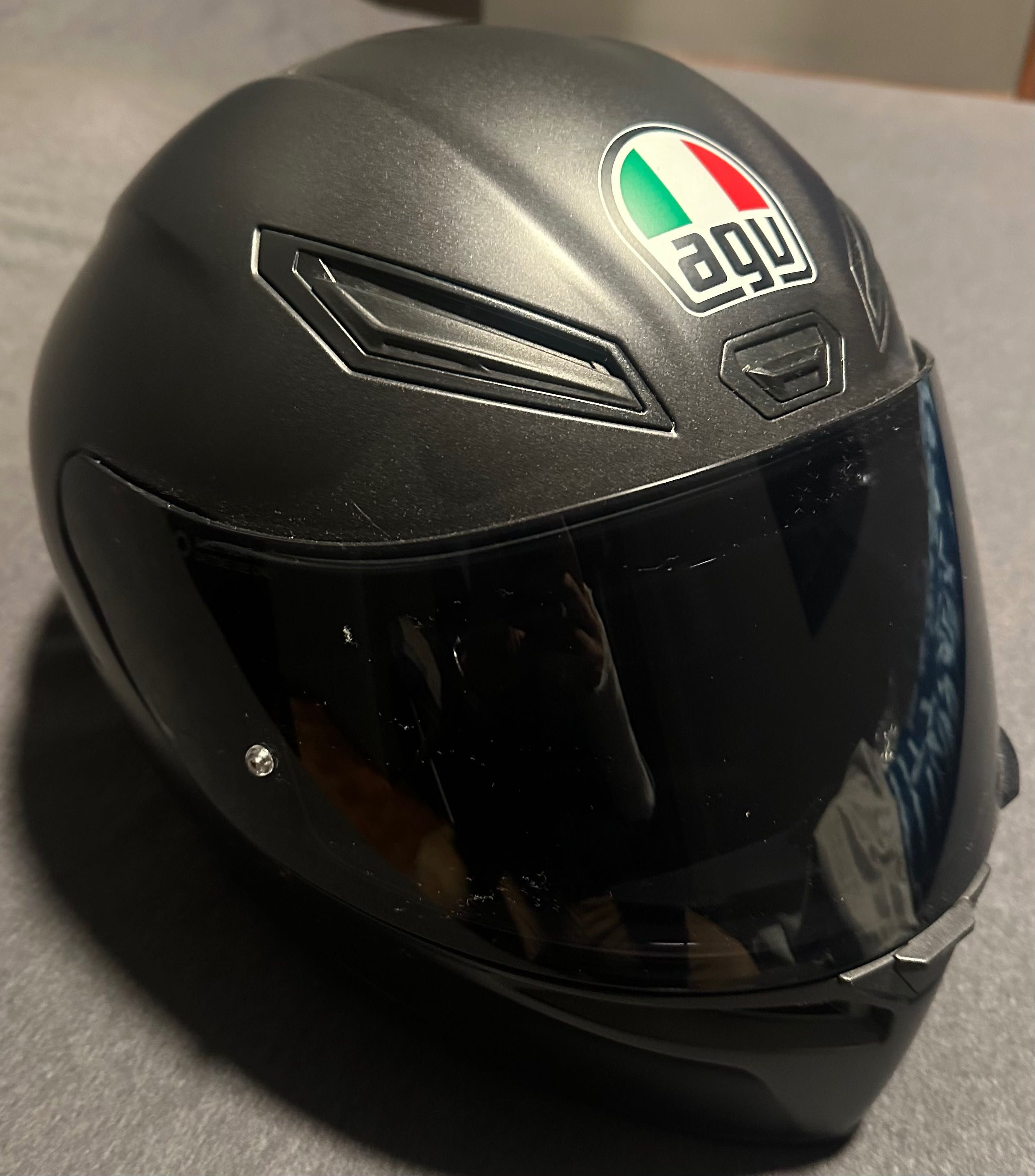 Capacete AGV K1 MATT BLACK + Viseira Dark Smoke + Pinlock