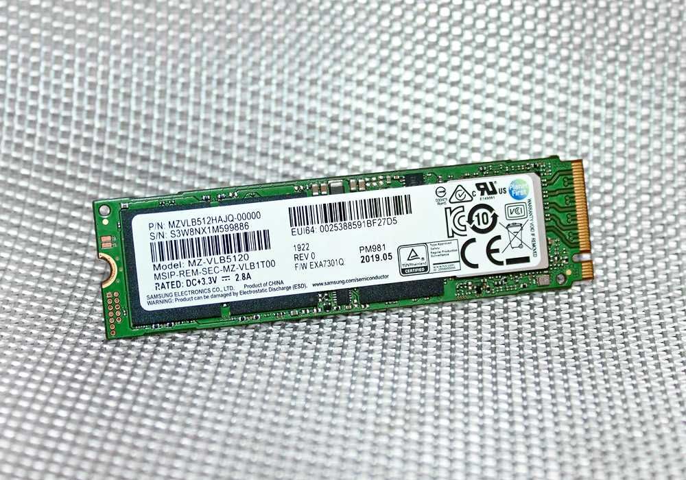SSD накопитель Samsung 512Gb PCIe 3.0 NVMe M.2 PM981 MZ-VLB5120 НОВЫЙ!