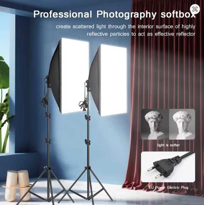 Софтбокс Студійне світло Фотостудия LED лампы 9 шт Качество