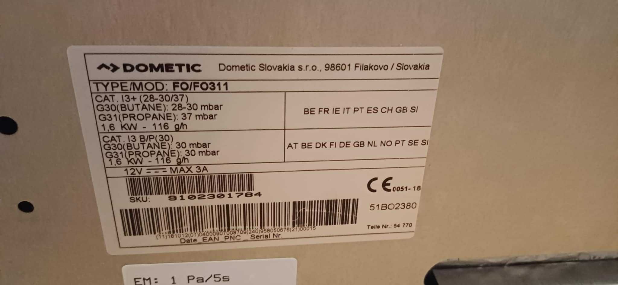 Dometic FO/FO311 piekarnik i grill przyczepa kempingowa, kamper,łódż