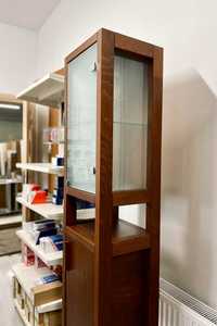 Szafka salon łazienka drewniana, drewno + szkło, Vox Kler BRW