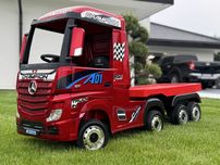 Mercedes actros mini ciężarówka na akumulator, naczepa dla dzieci 4x4