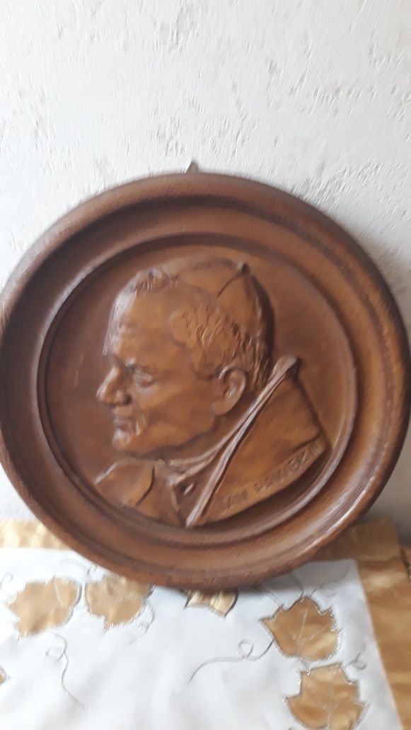 Popiersie papieskie do powieszenia na scianie Jana Pawla II