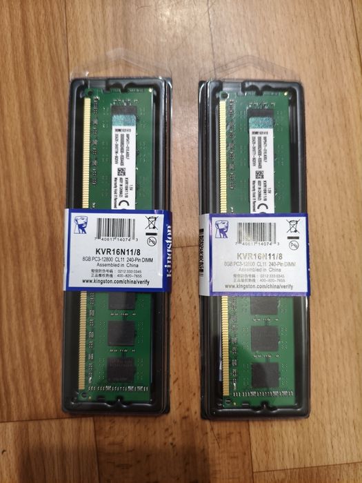 Нові планки DDR3 1600 8 Gb Kingston для комп'ютера