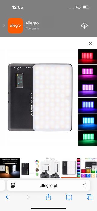 Lampa diodowa W140RGB Led Video Light