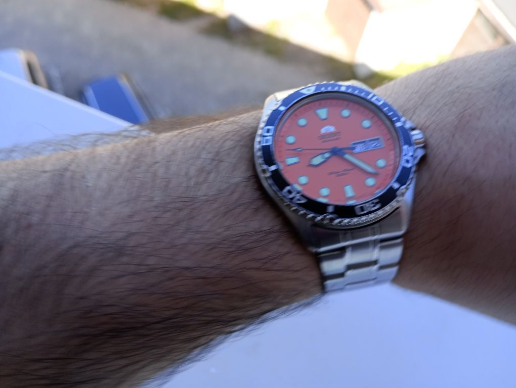 Piękny kolor zegarek orient Ray Diver automat ni casio certina rakieta