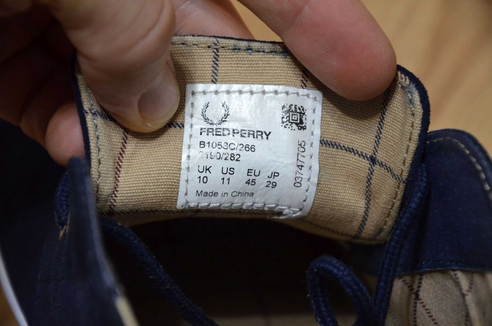 Fred Perry, оригінал замшеві кеди