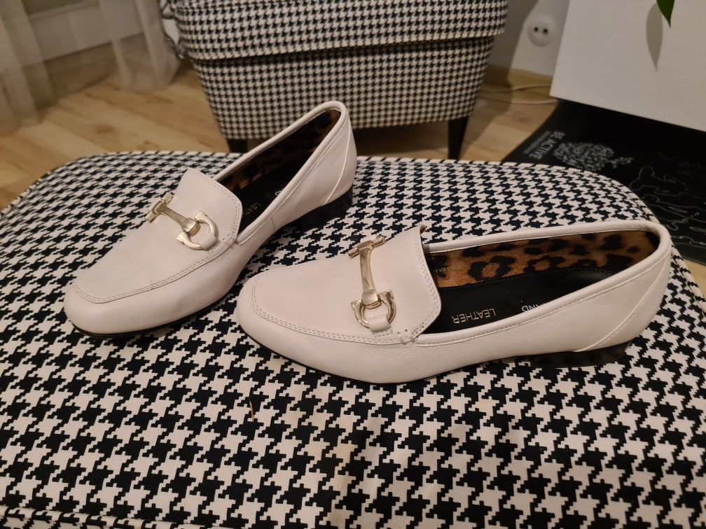 Buty mokasyny River Island skóra rozmiar 36 uk 3 jak nowe